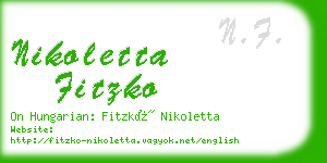 nikoletta fitzko business card
